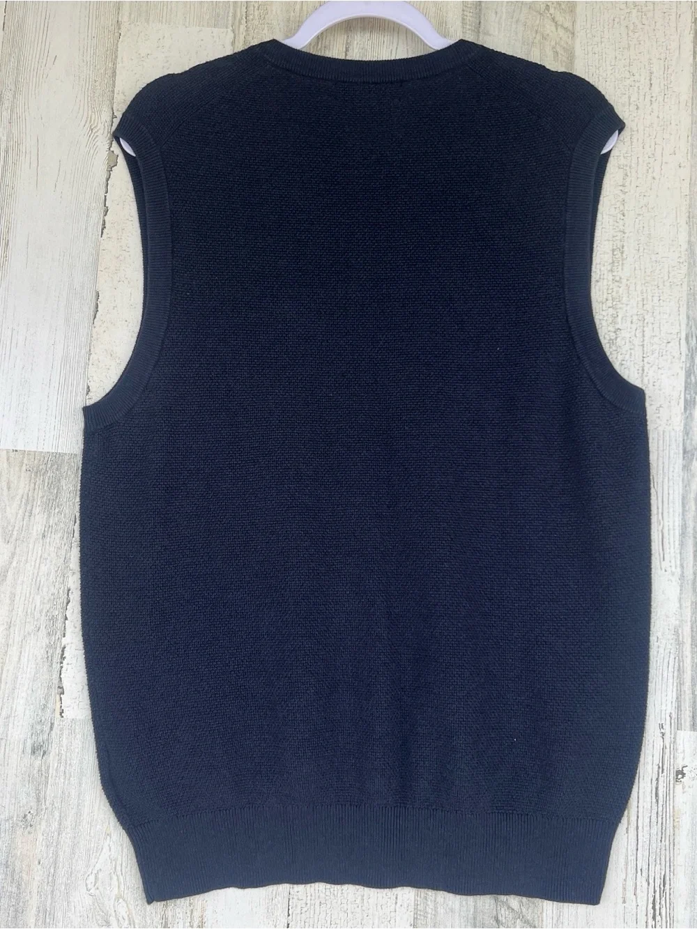 Brooks Brothers V Neck Vest Men Large Navy Blue Cotton Cashmere Preppy Layering‎